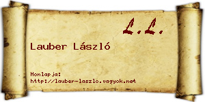 Lauber László névjegykártya