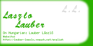 laszlo lauber business card