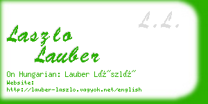 laszlo lauber business card